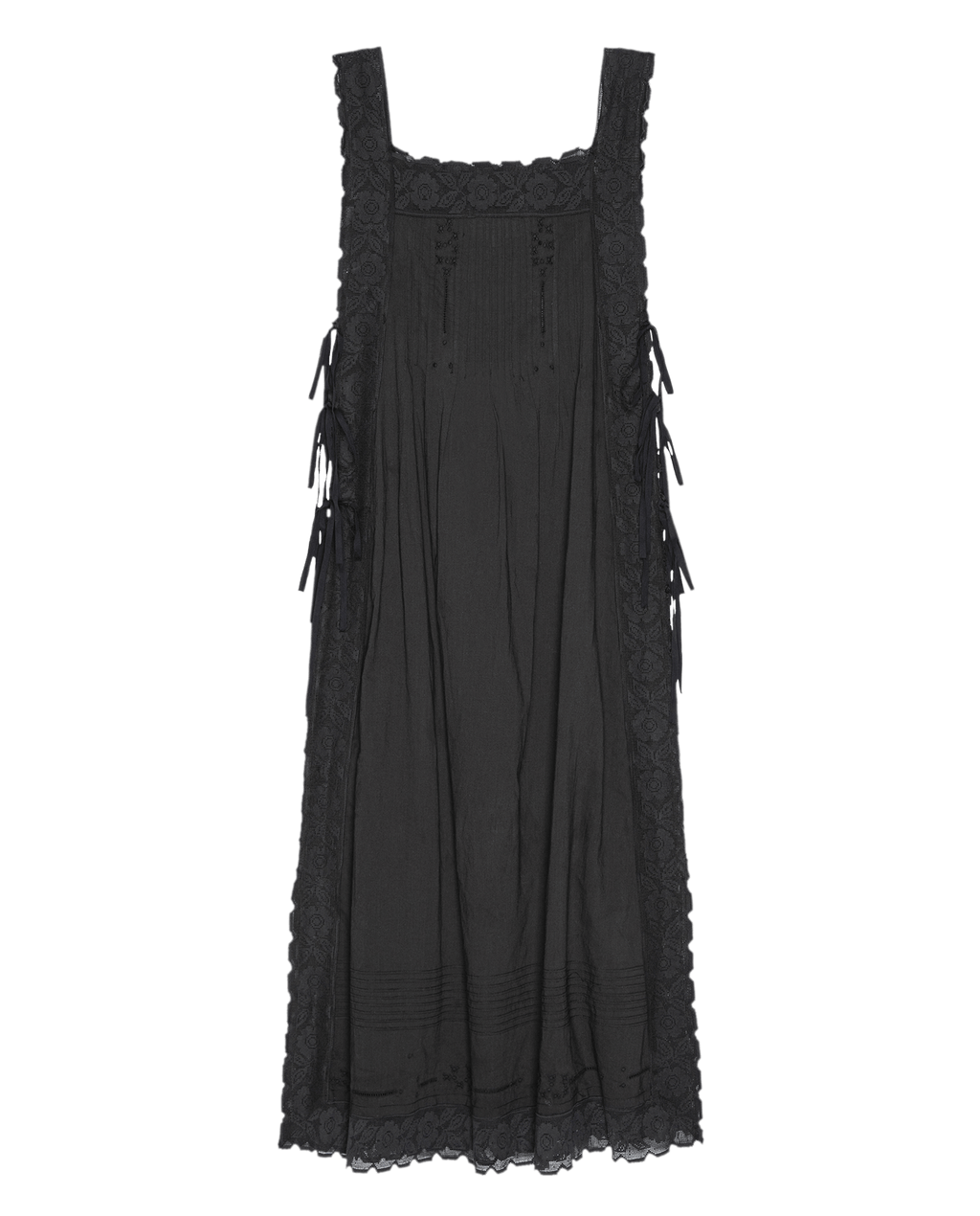 The Attic Lace Dress. -- Black