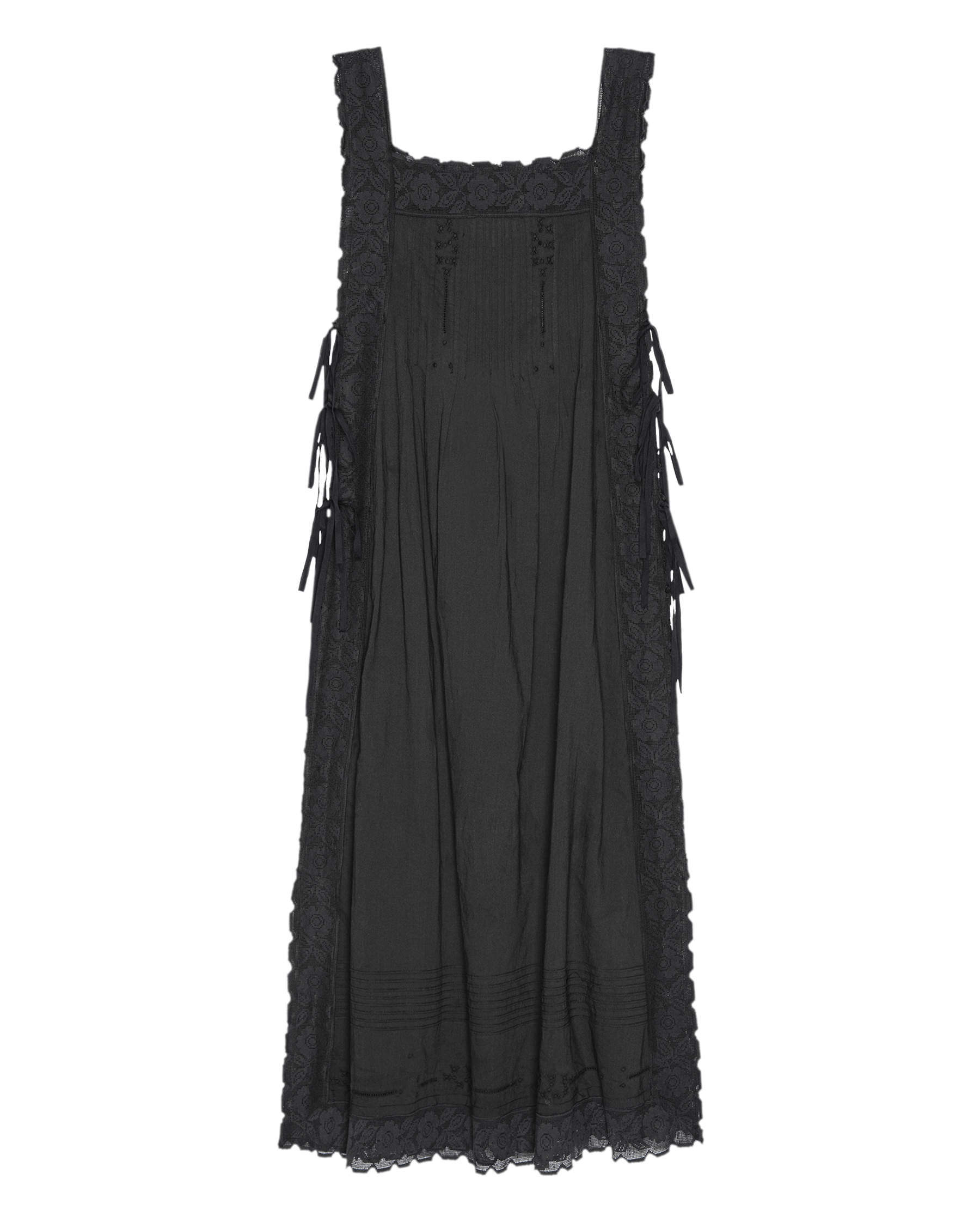 The Attic Lace Dress. -- Black
