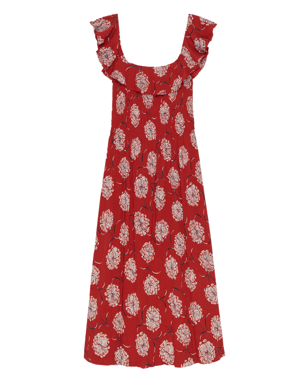 The Havana Dress. -- True Red Dancing Floral
