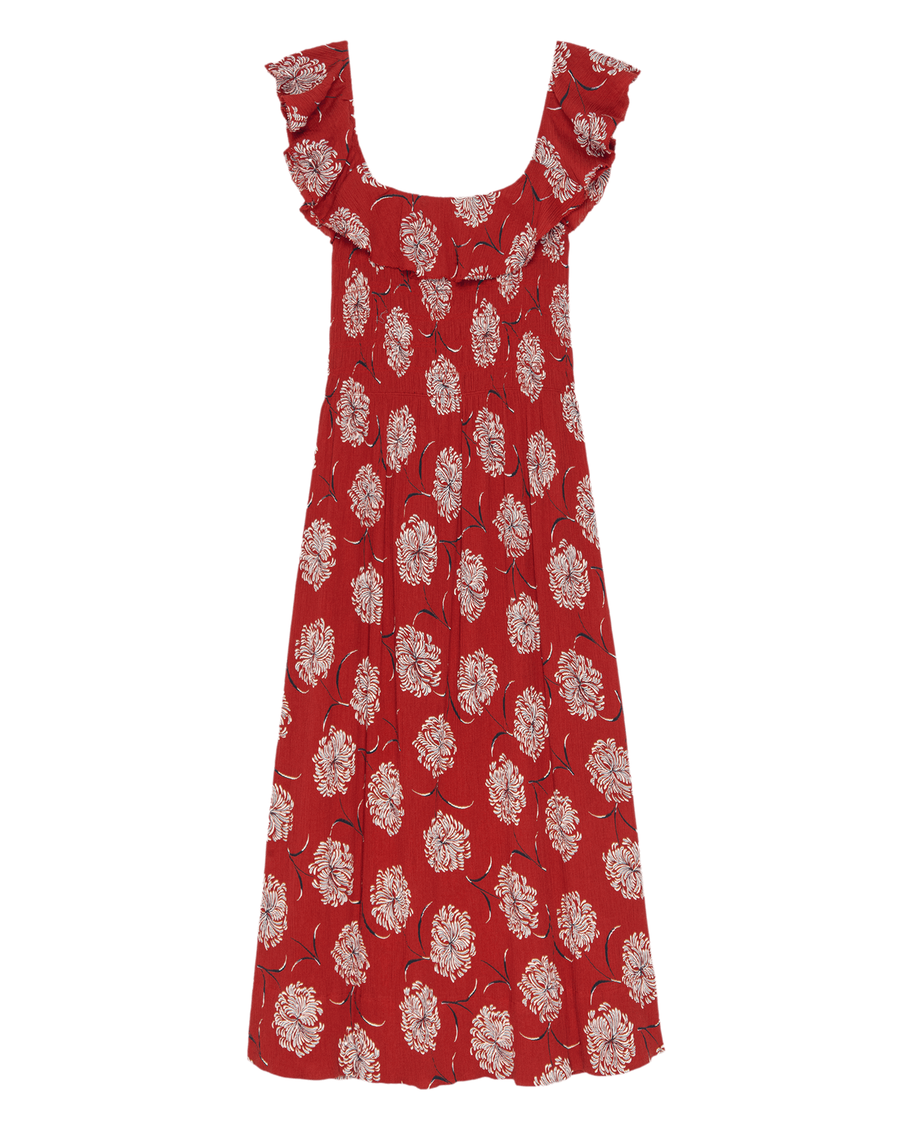 The Havana Dress. -- True Red Dancing Floral