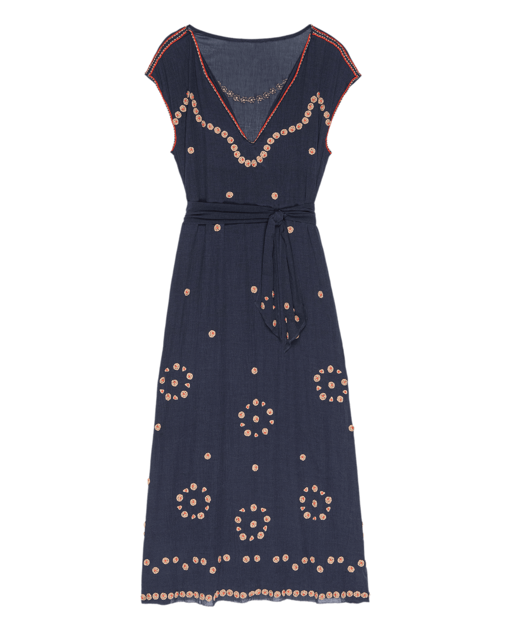 The Beaded Corridor Dress. -- Navy