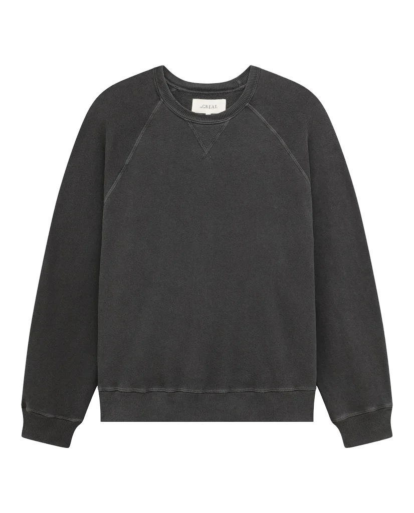 The Slouch Sweatshirt. Solid -- Washed Black