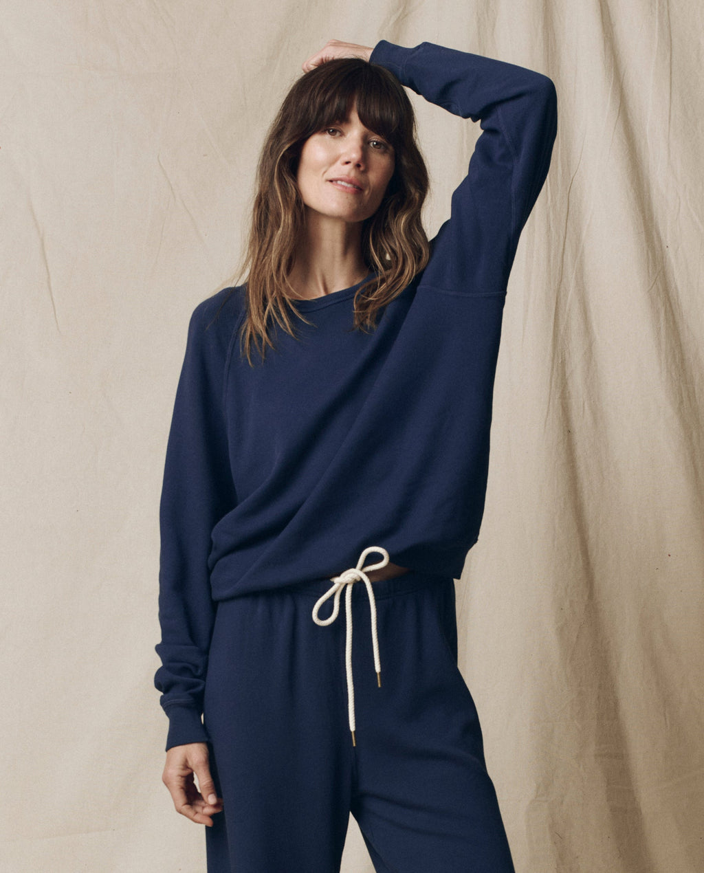 The College Sweatshirt. Solid -- True Navy