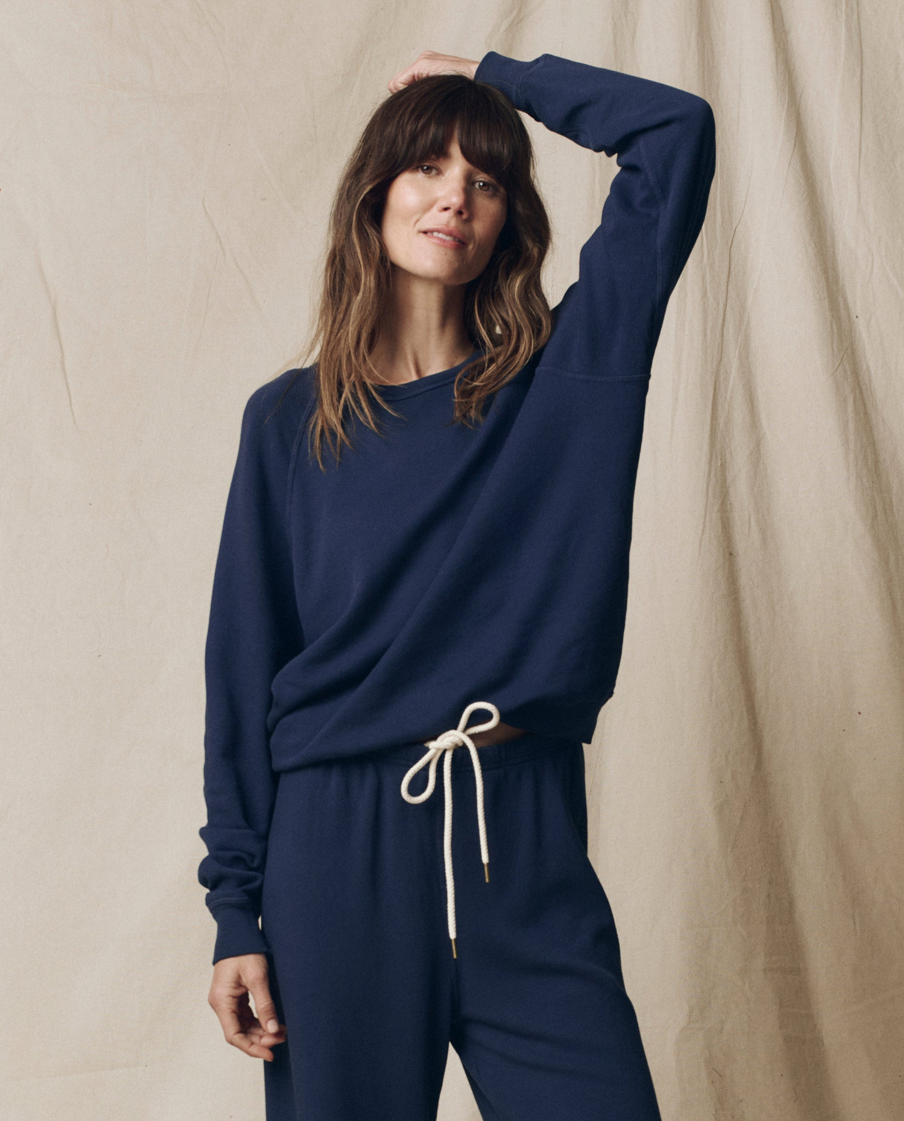 The College Sweatshirt. Solid -- True Navy