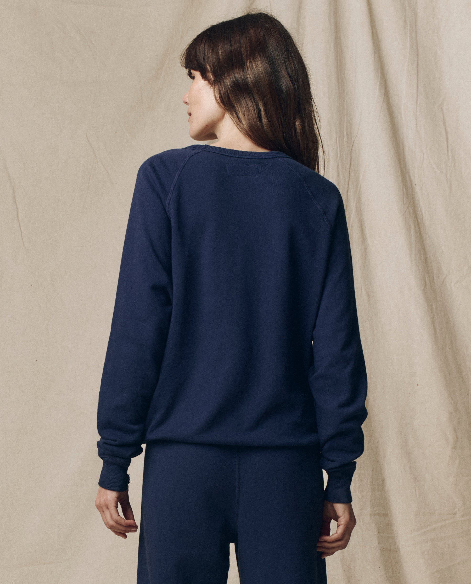 The College Sweatshirt. Solid -- True Navy