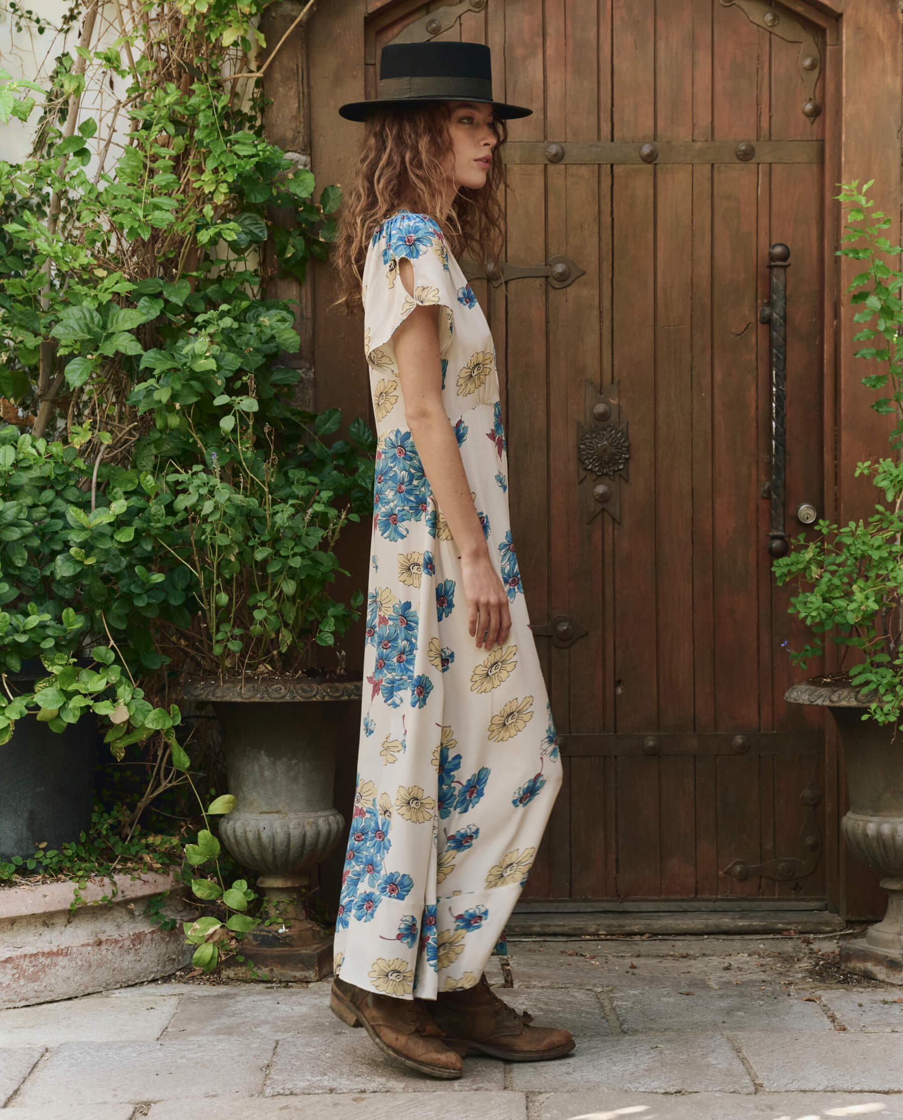 The Laurel Dress. -- Sungold Floral