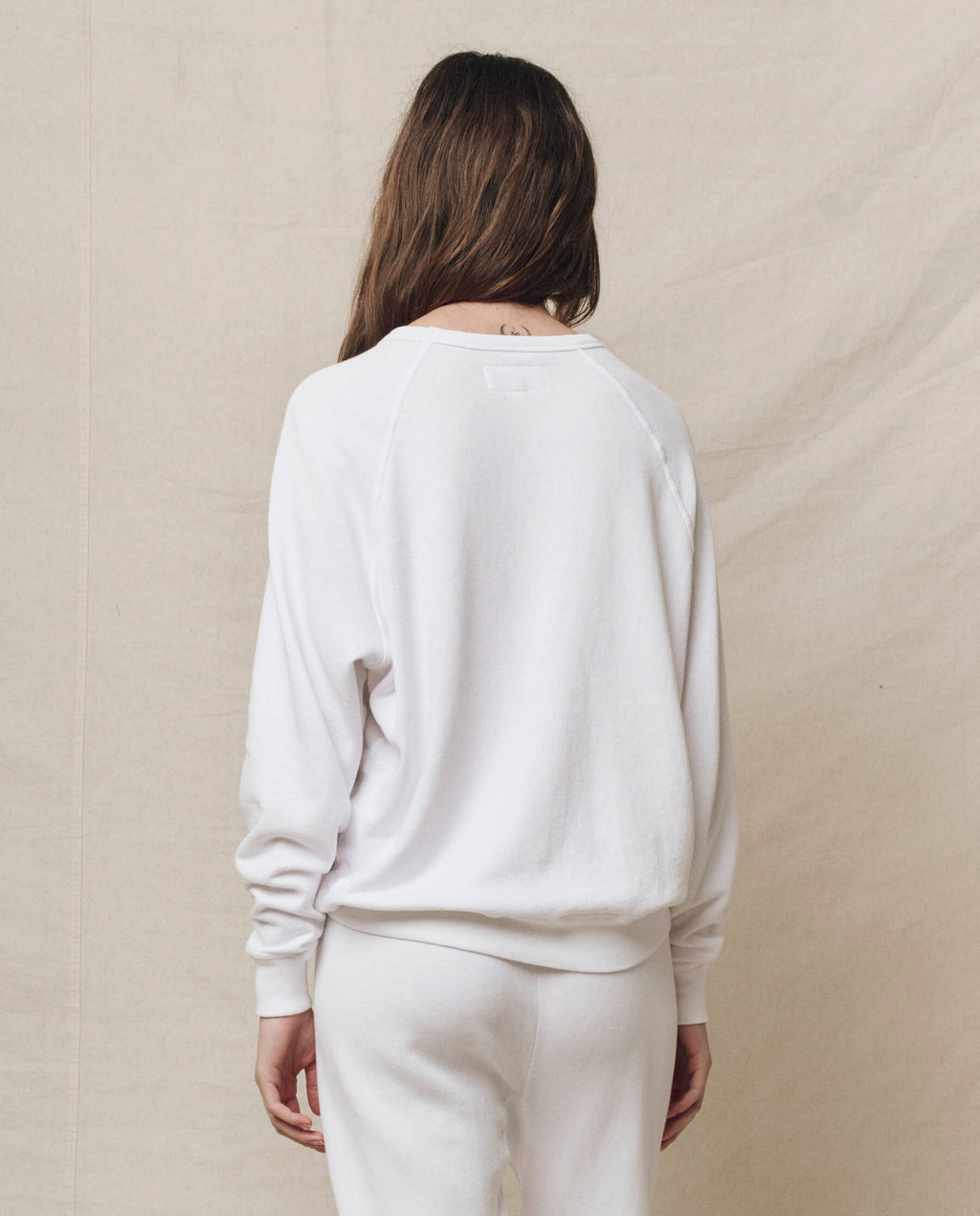 The College Sweatshirt. Solid -- True White
