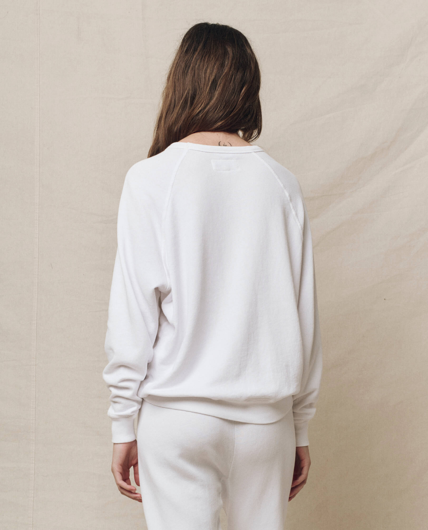 The College Sweatshirt. Solid -- True White