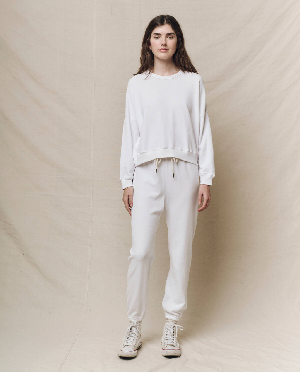 The Teammate Sweatshirt. Solid -- True White
