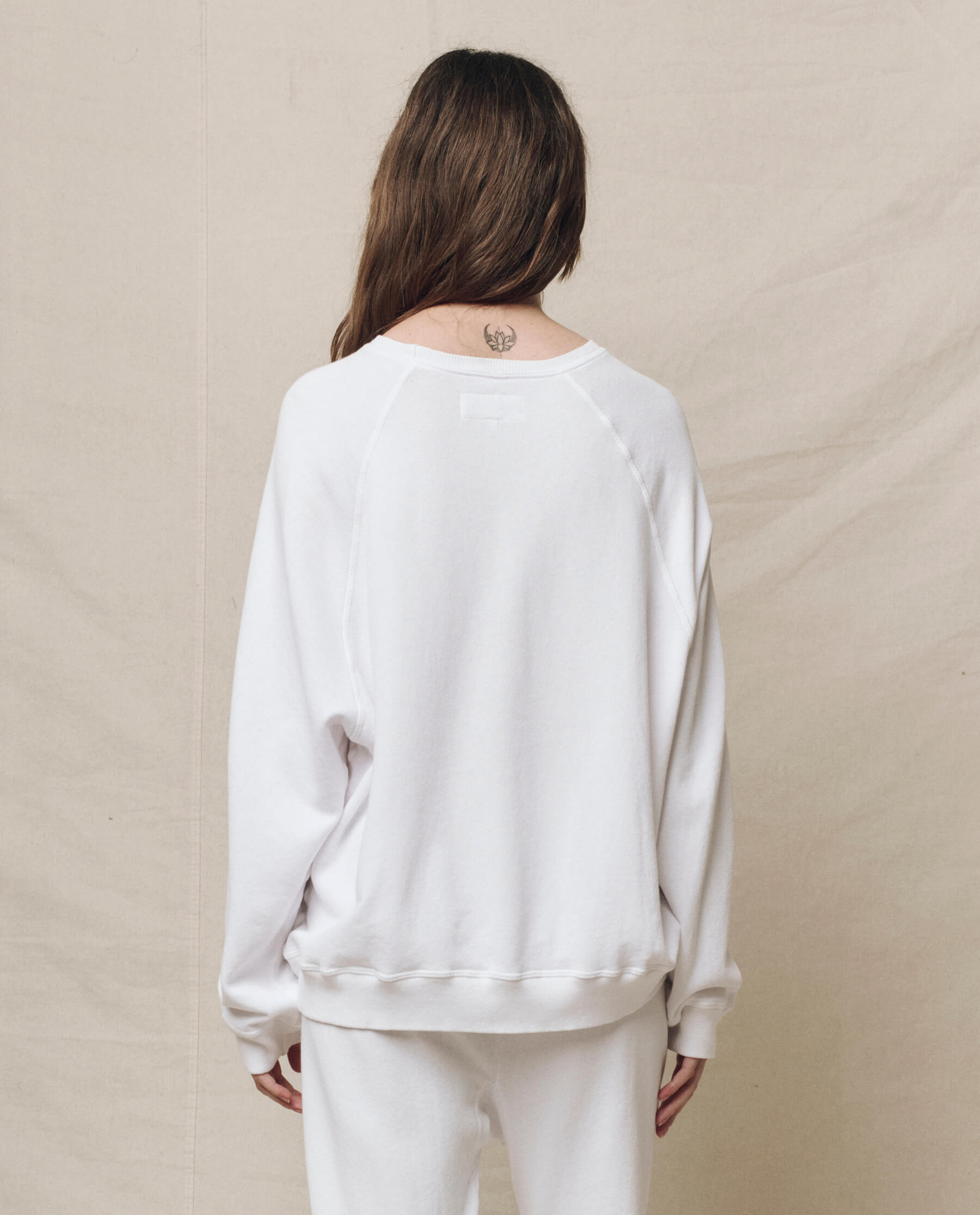 The Slouch Sweatshirt. Solid -- True White