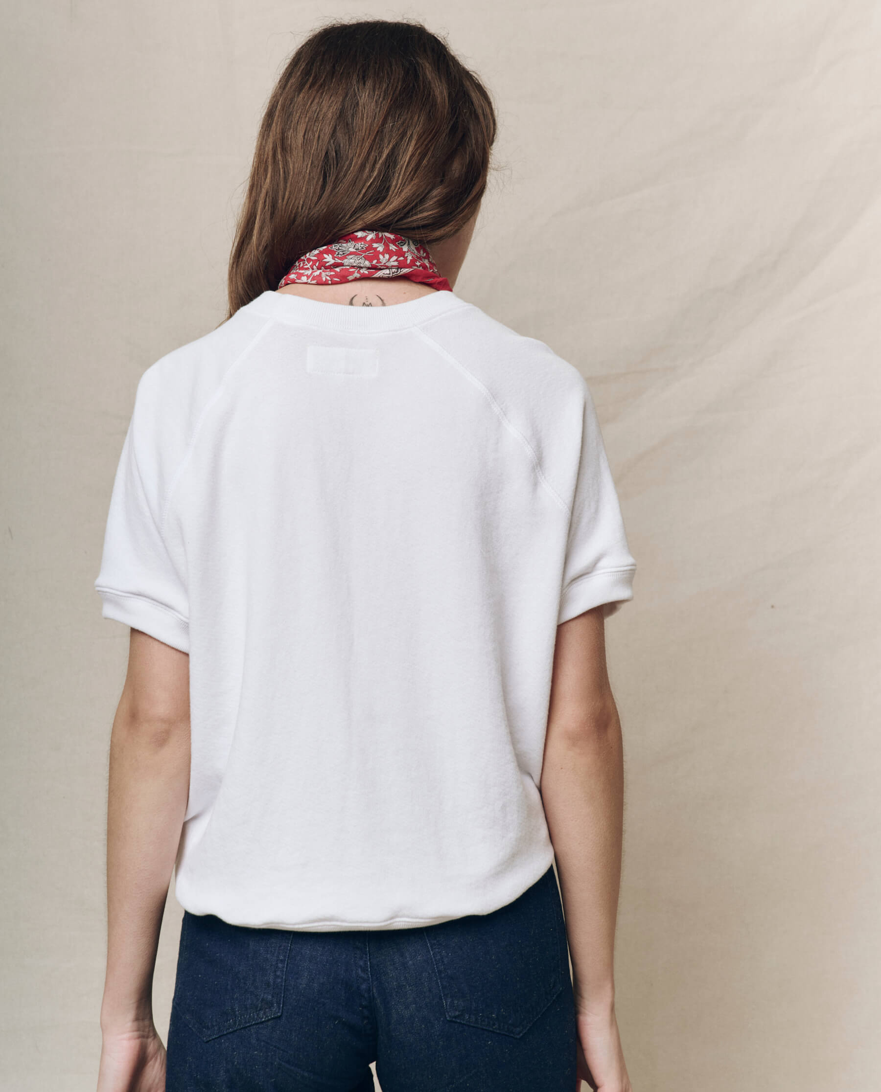The Short Sleeve Sweatshirt. Solid -- True White