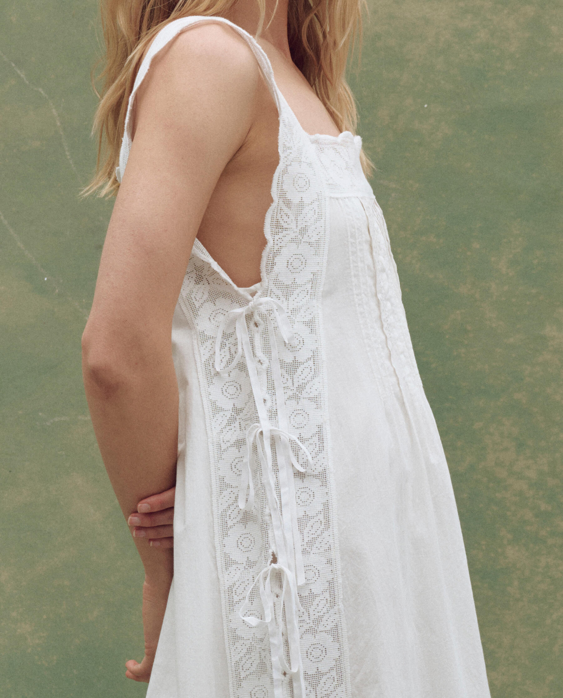 The Attic Lace Dress. -- White