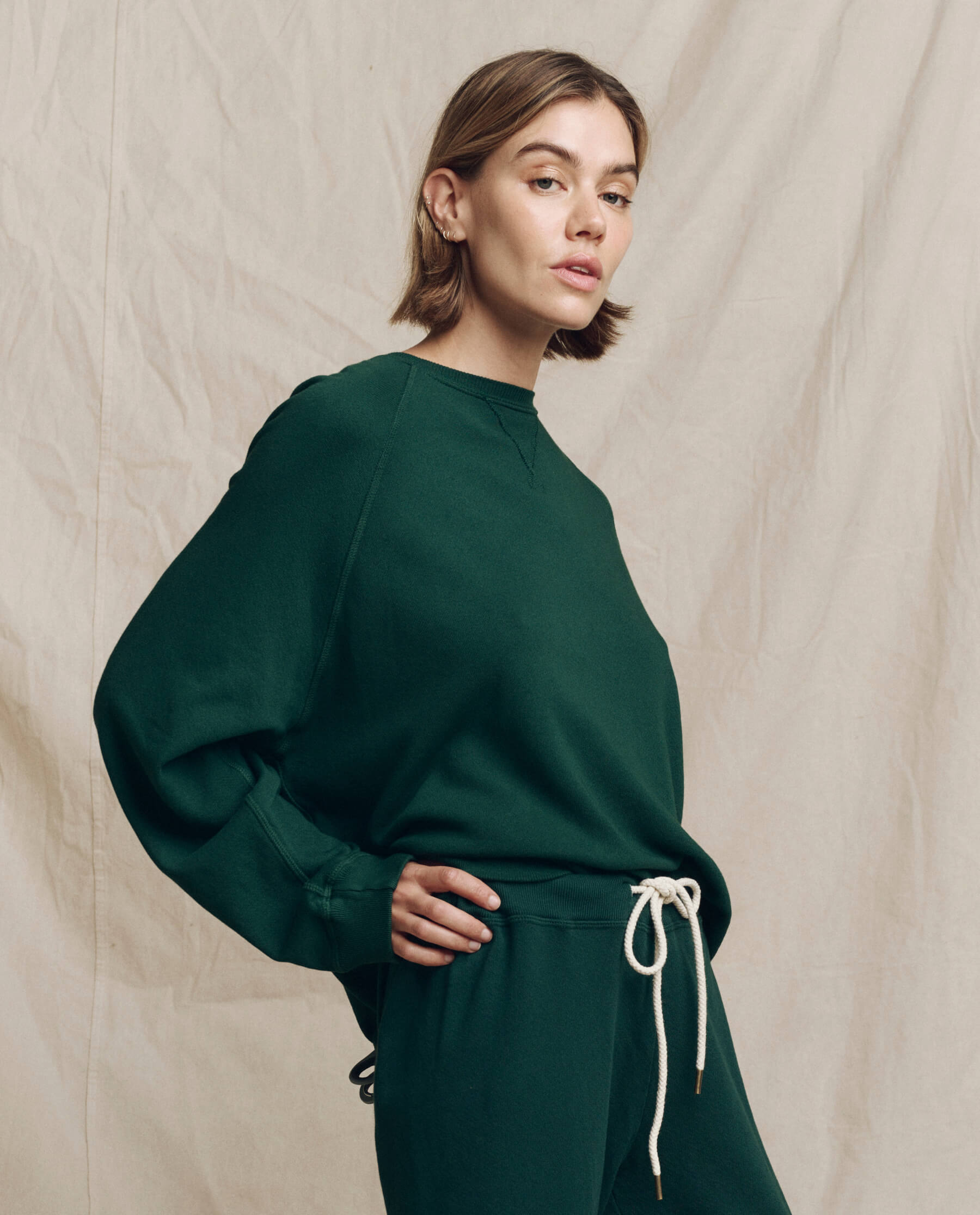 The Slouch Sweatshirt. Solid -- Pinyon