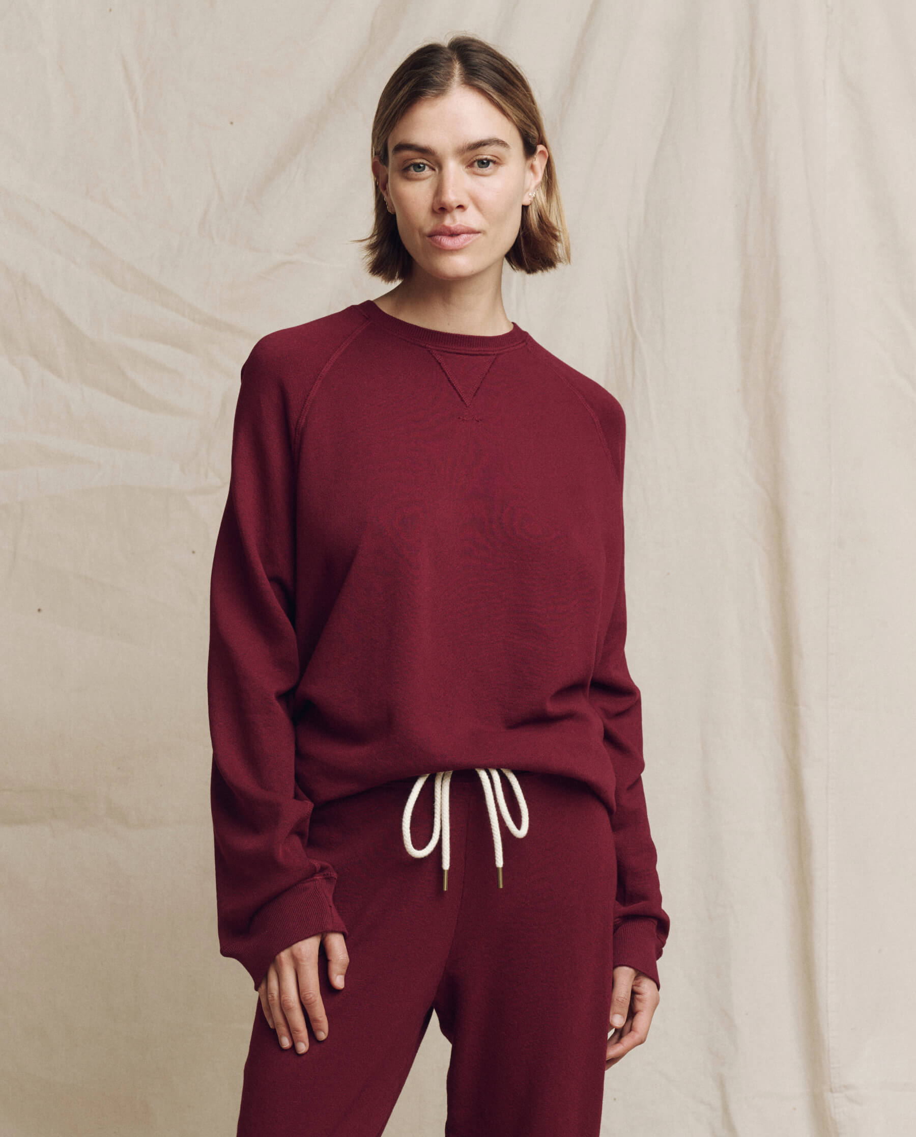 The Slouch Sweatshirt. Solid -- Plum