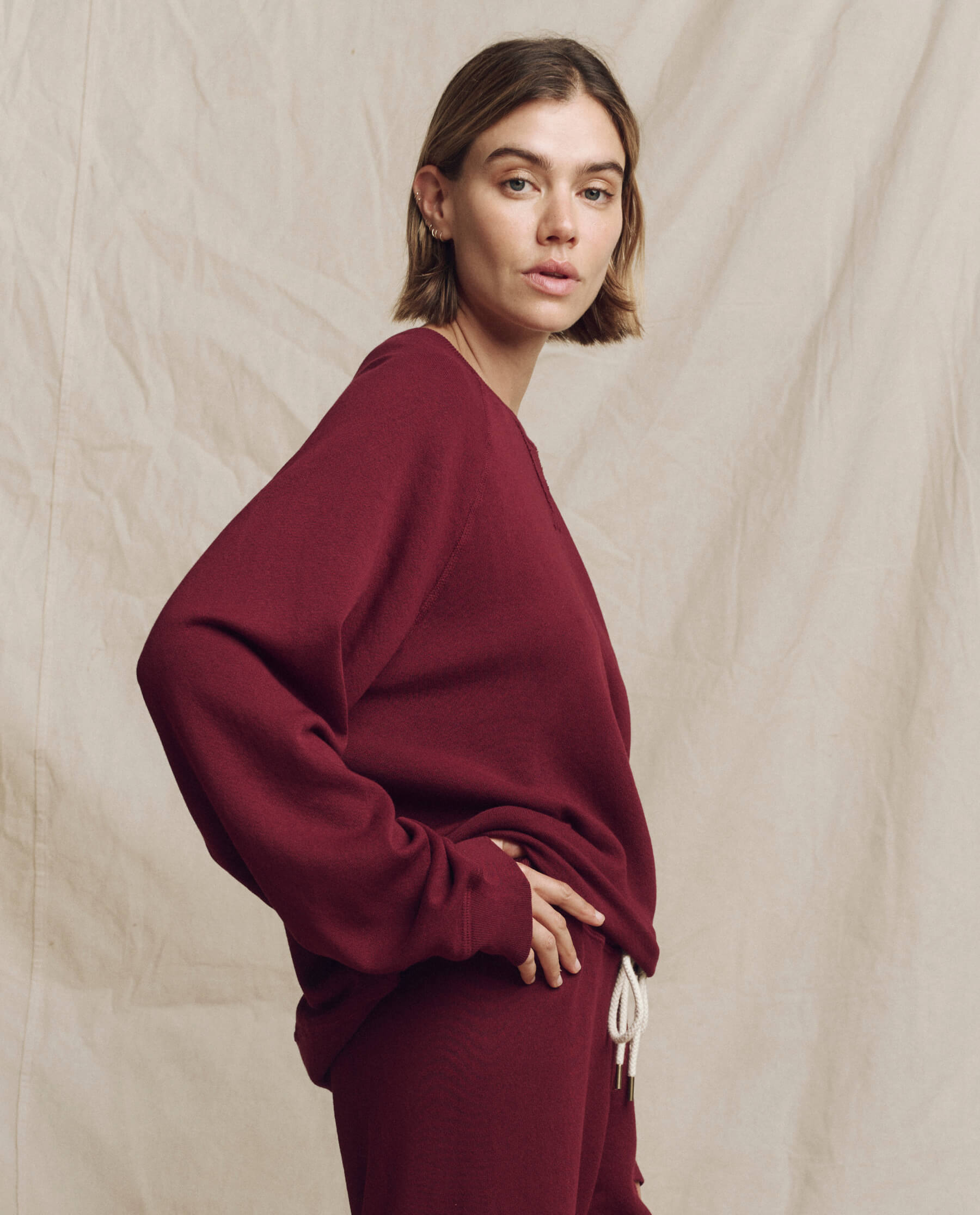 The Slouch Sweatshirt. Solid -- Plum