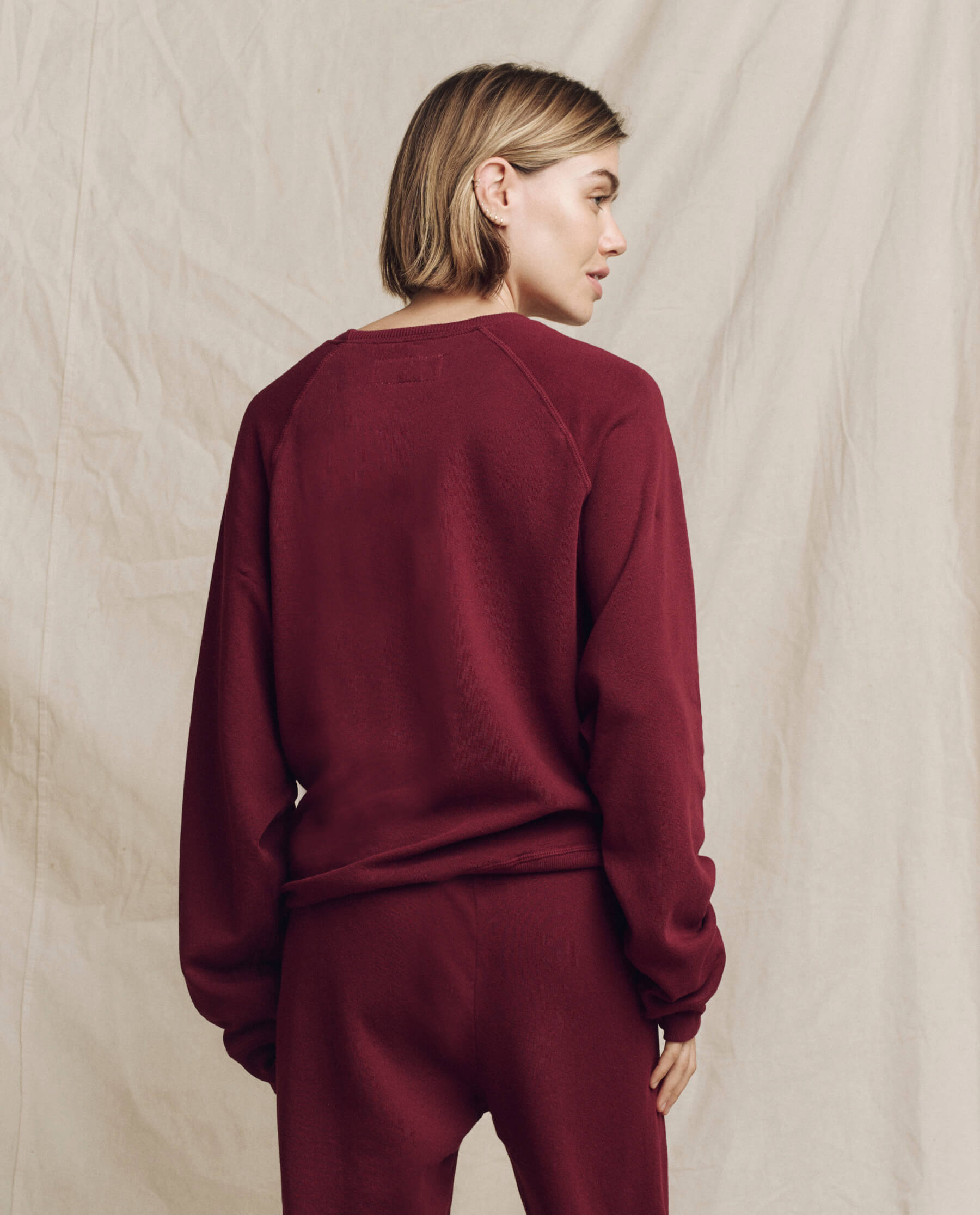 The Slouch Sweatshirt. Solid -- Plum