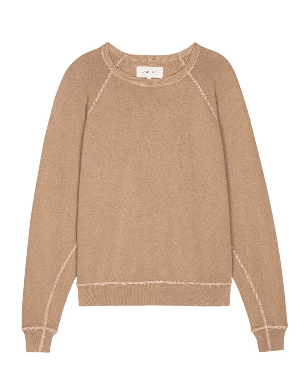 The College Sweatshirt. Solid -- Biscotti