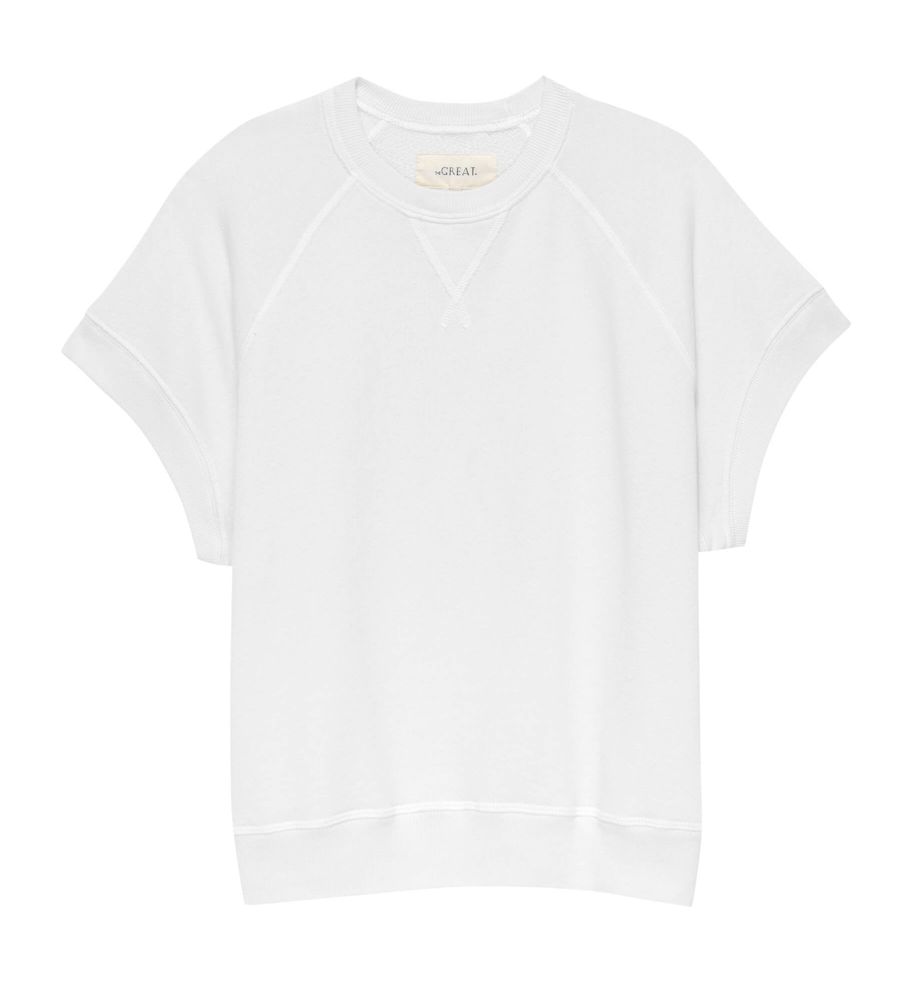 The Wedge Sweatshirt. Solid -- True White