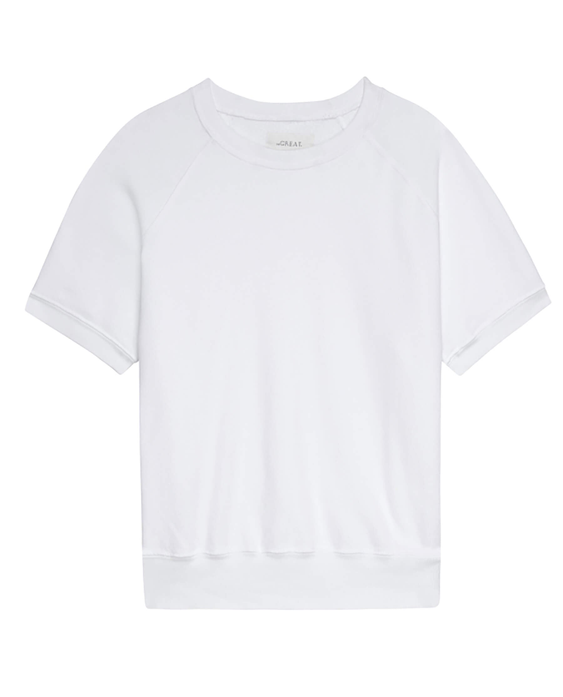 The Short Sleeve Sweatshirt. Solid -- True White