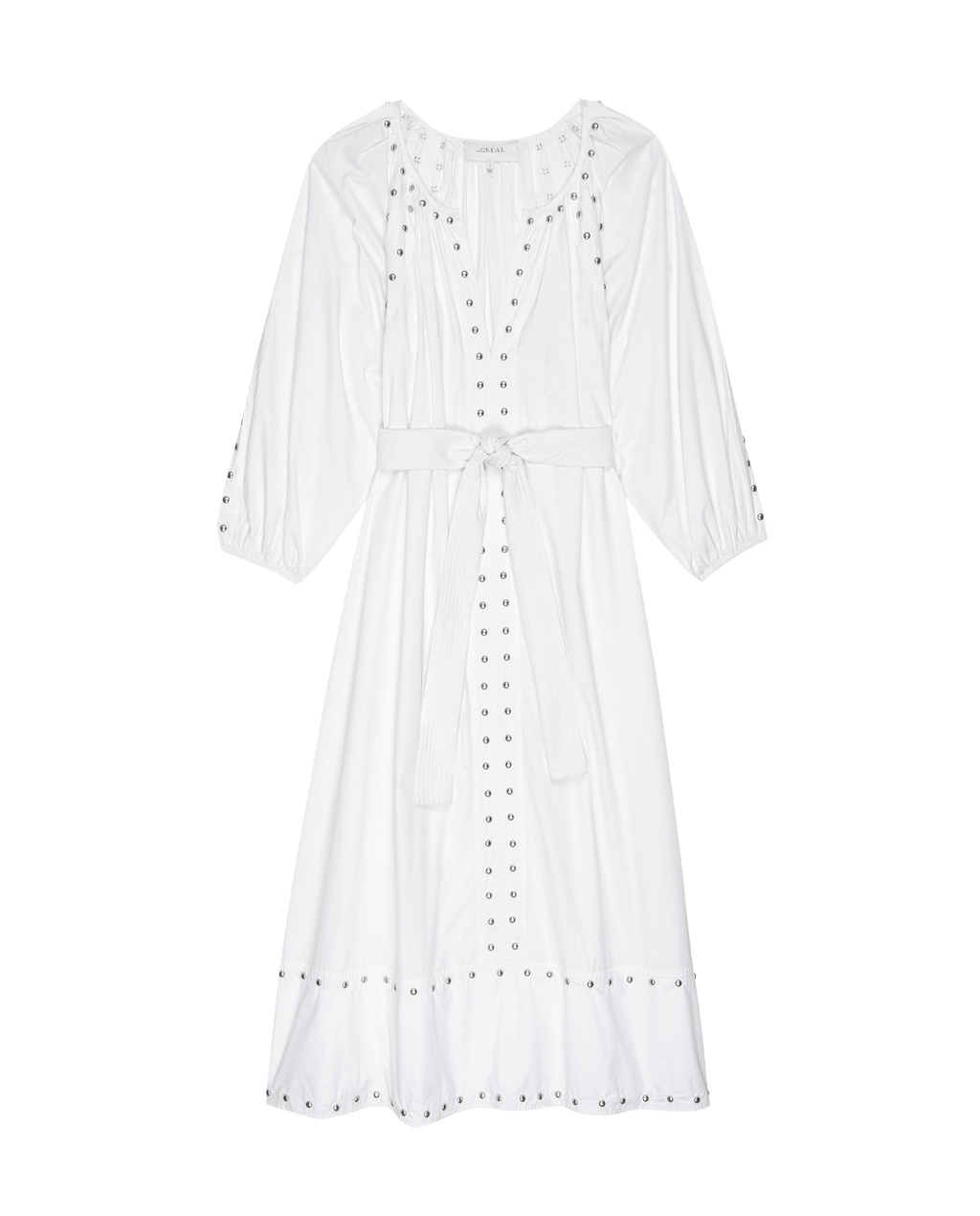 The Bodega Dress with Studs. -- White