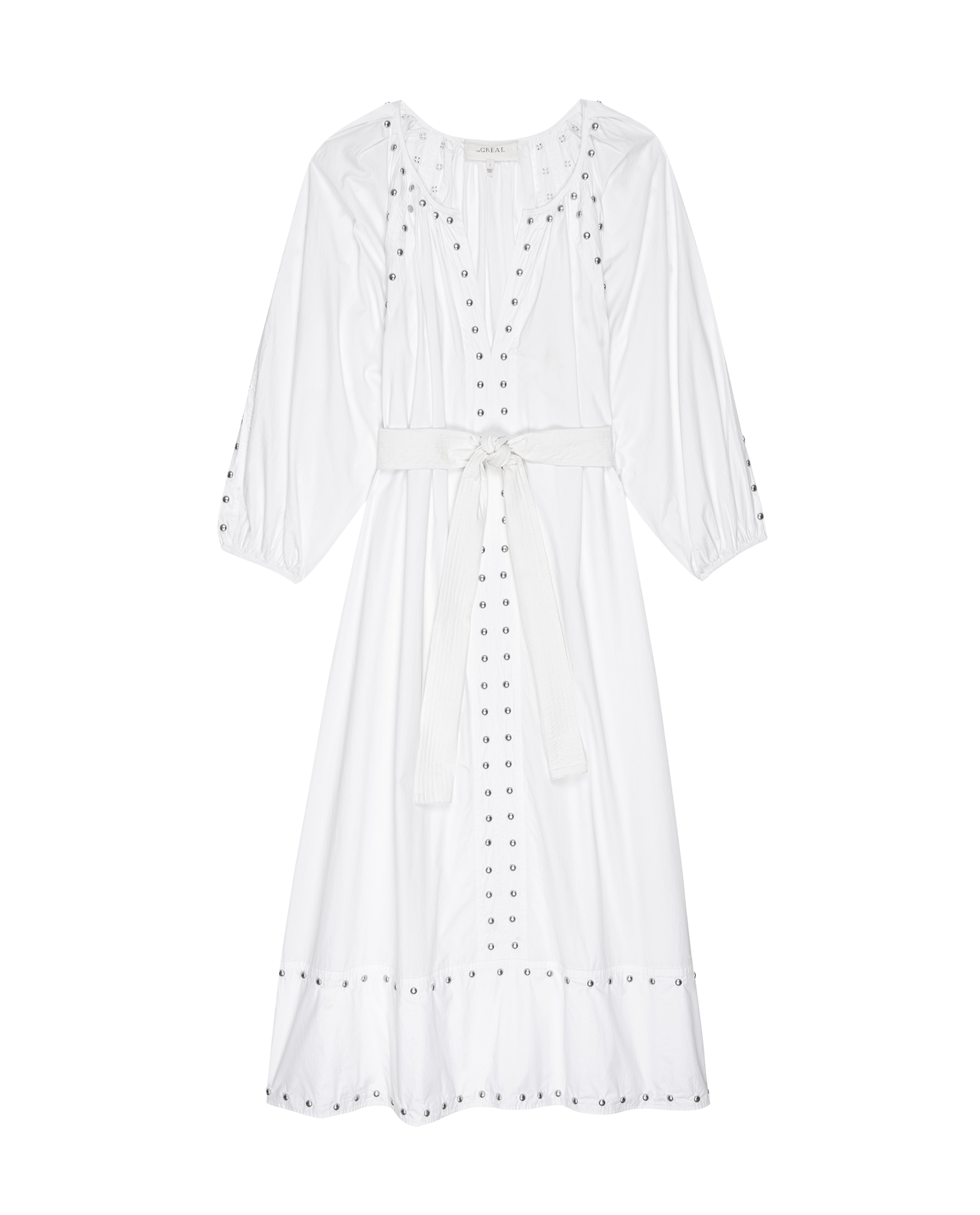 The Bodega Dress with Studs. -- White