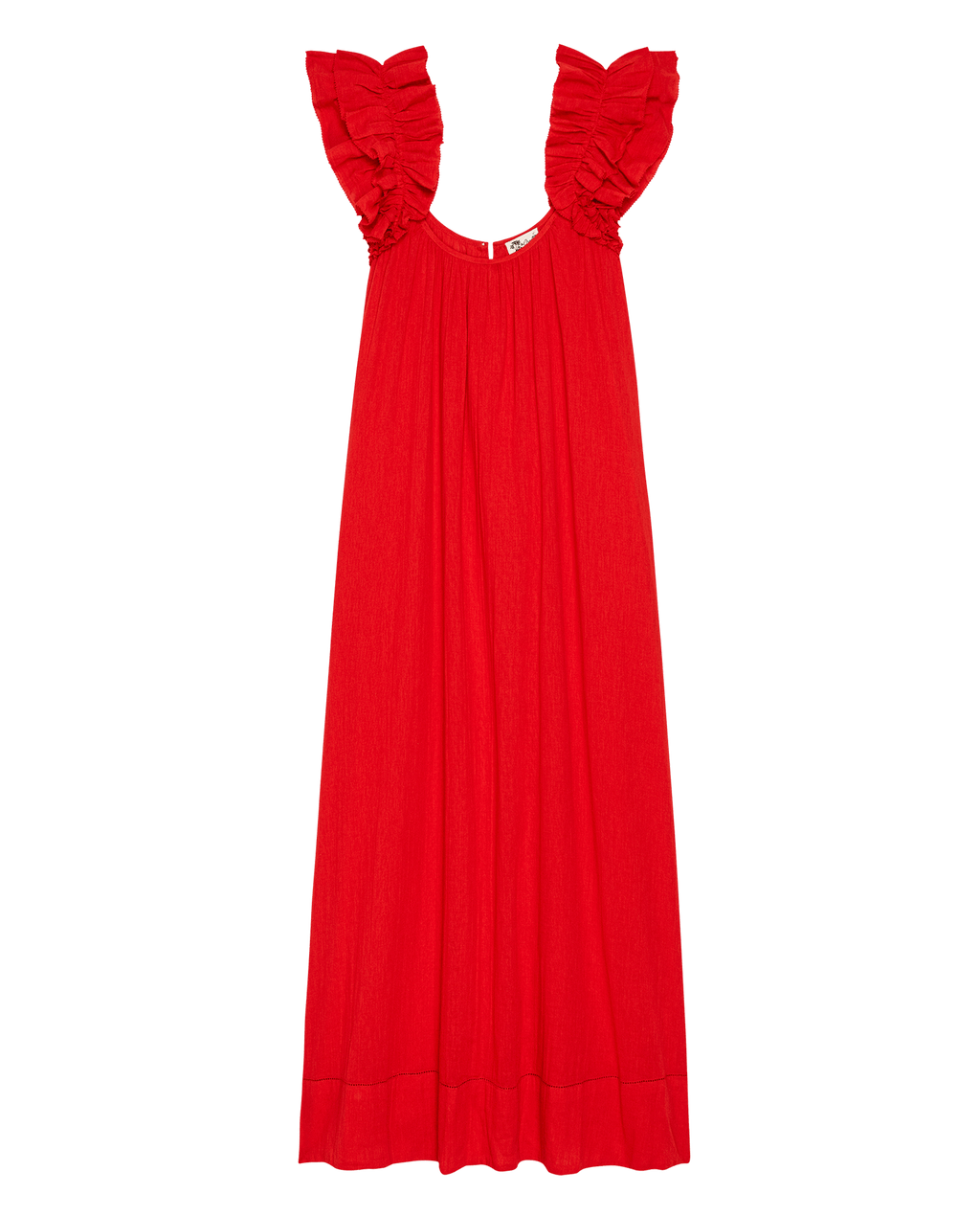 The Ruffle Coverup. -- Hot Red
