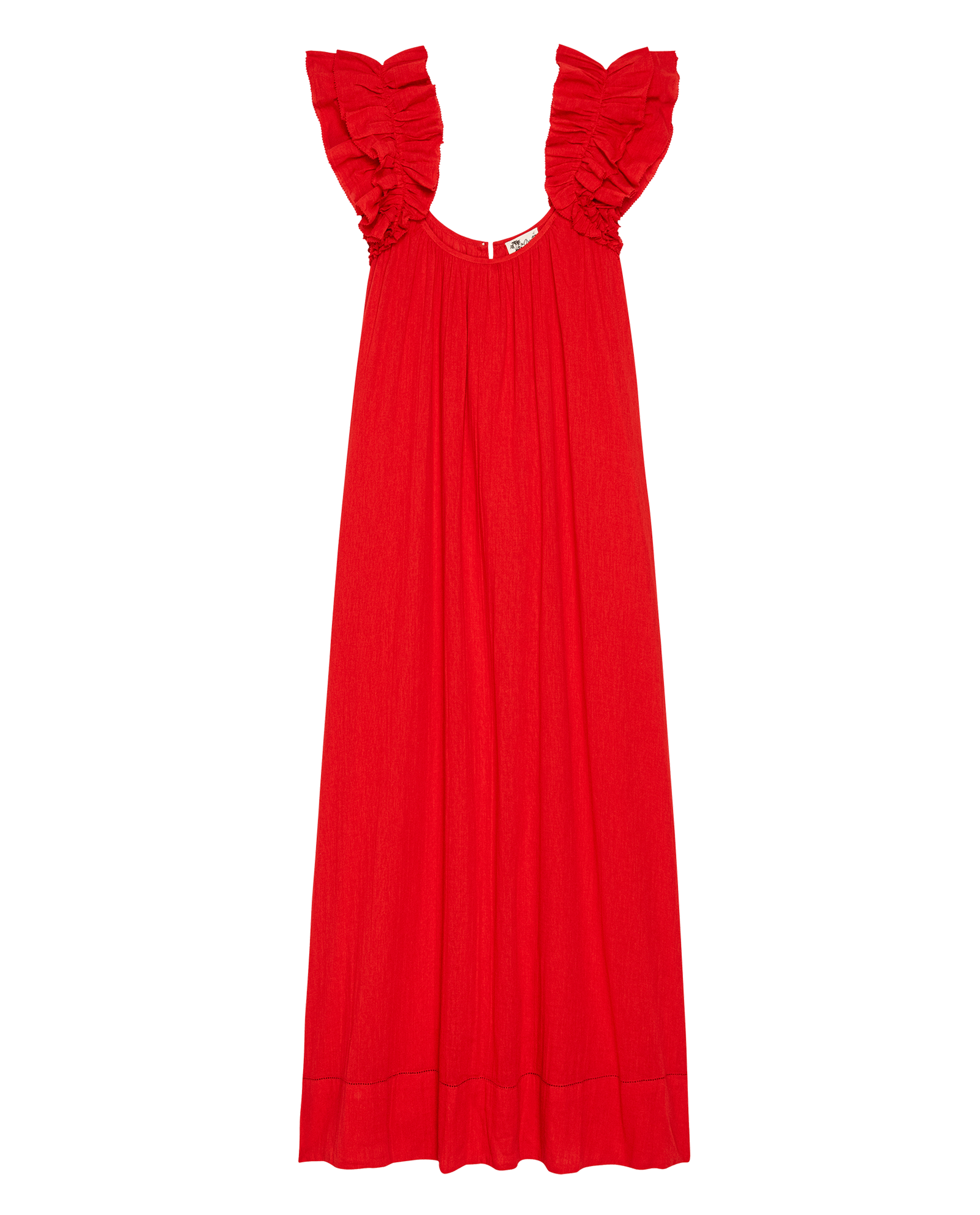 The Ruffle Coverup. -- Hot Red