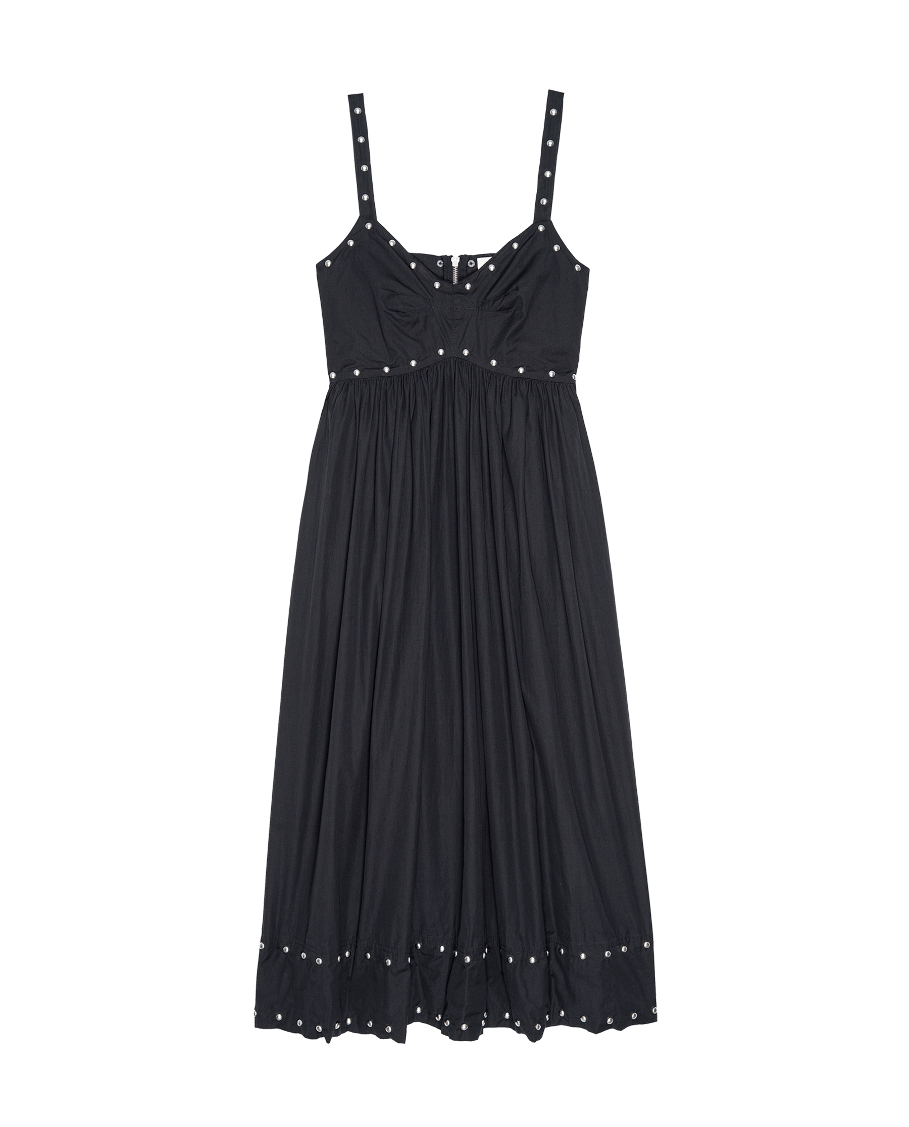 The Reyes Dress with Studs. -- Black