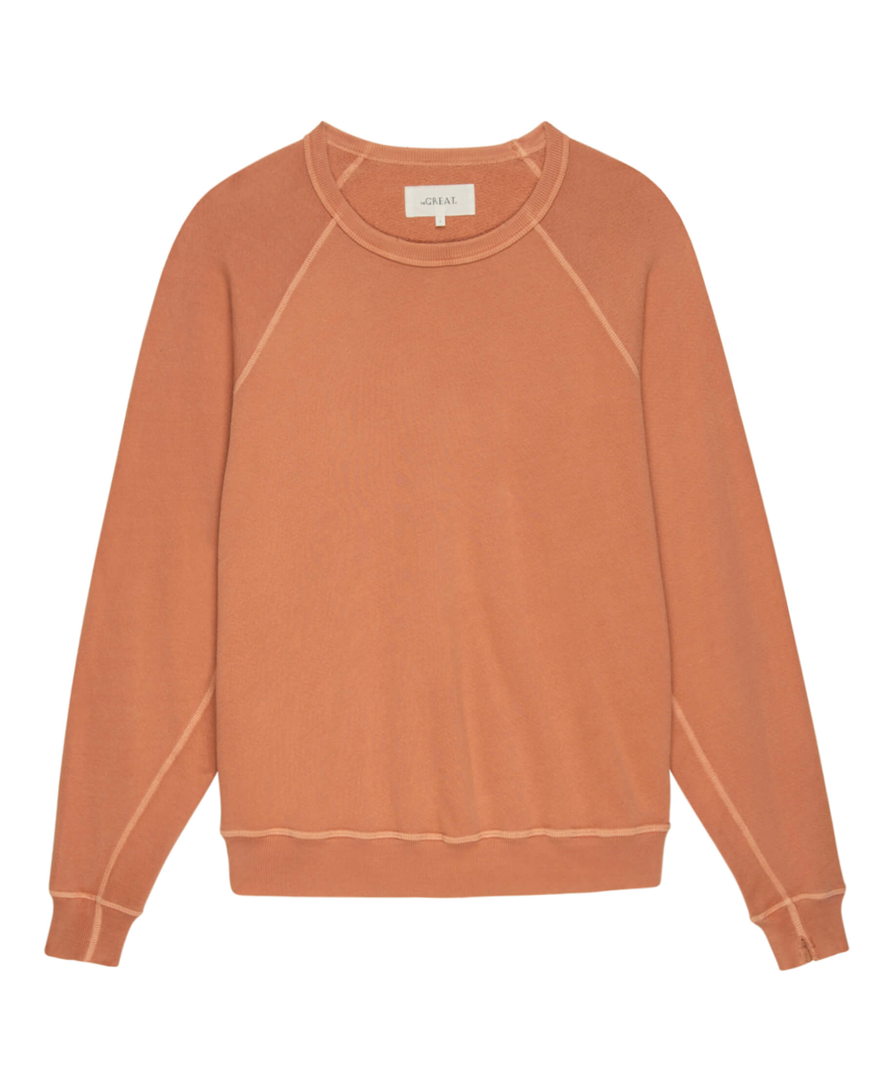 The College Sweatshirt. Solid -- Sun Dried Orange