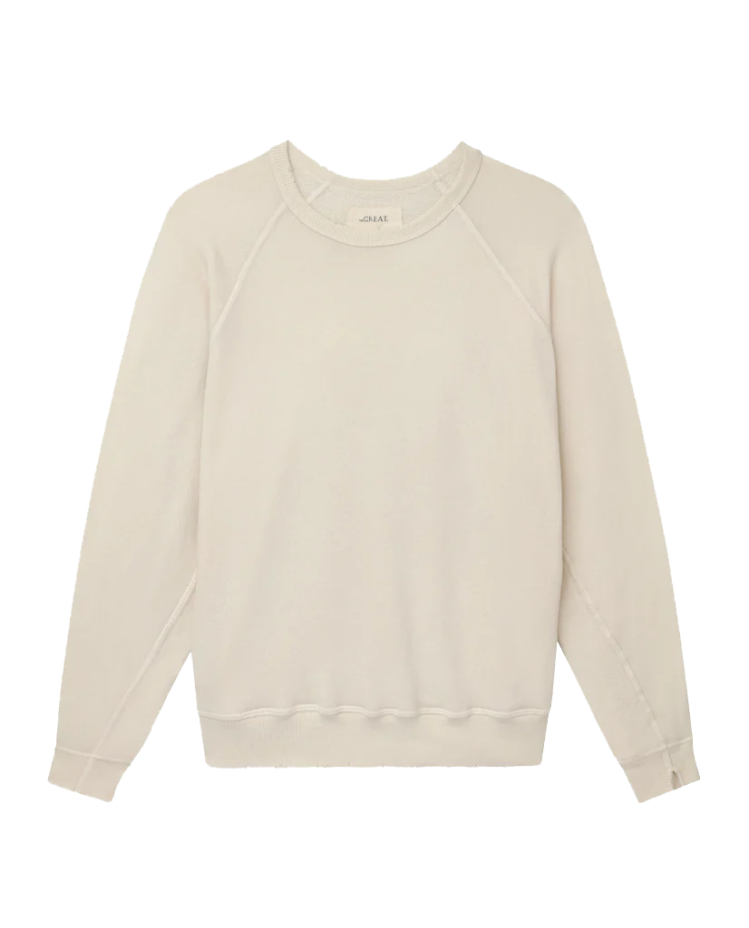 The College Sweatshirt. Solid -- Washed White