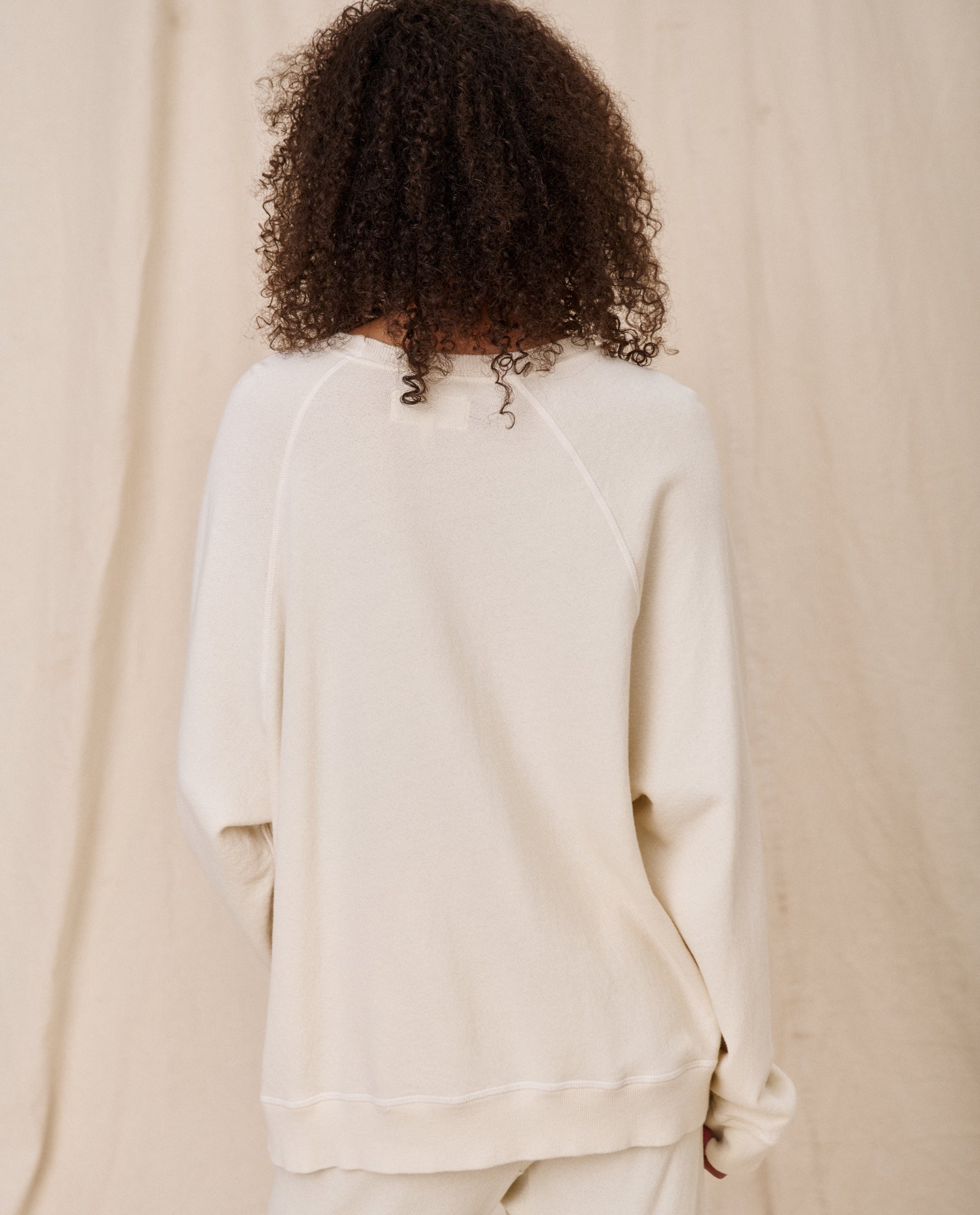 The Slouch Sweatshirt. Solid -- Washed White